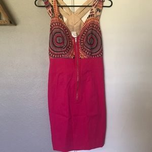 Pink dress with fun design Size S